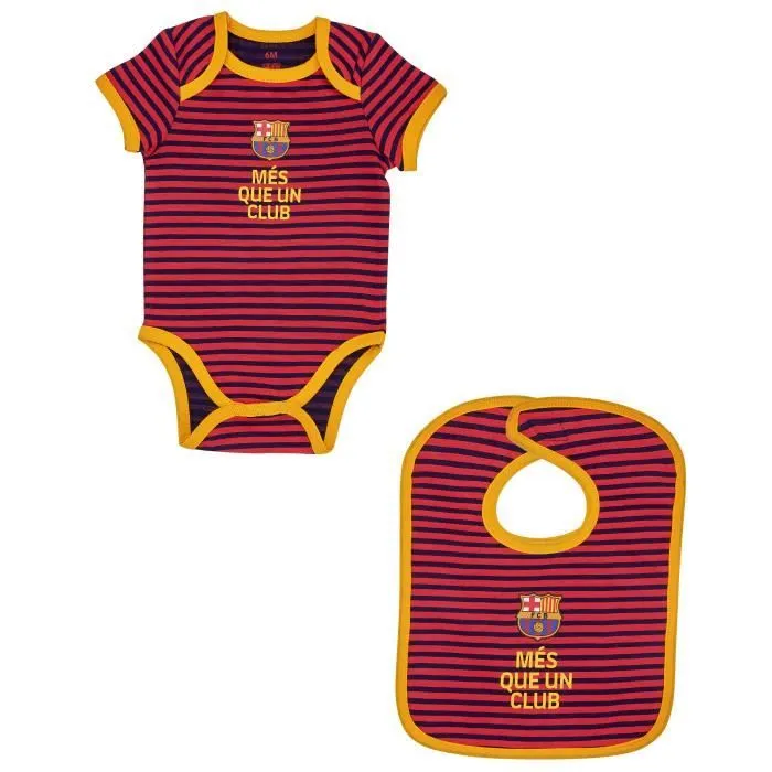 Body bavoir Barça - Collection officielle FC Barcelone - bébé garçon-0