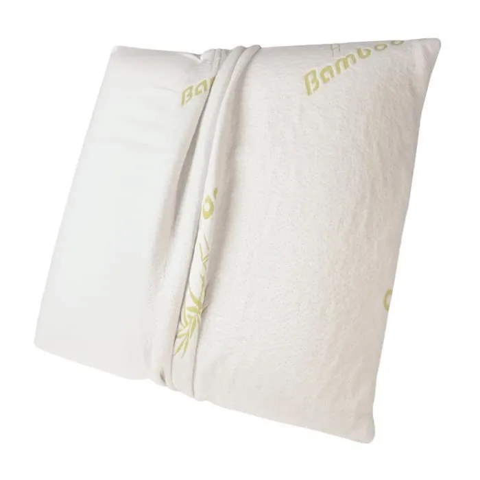 Oreiller Bamboo 60x60 Sampur | Mémoire de Forme Auto-ventilé | Équilibré | Épaisseur 10 cm | Déhoussable | Maintien Nuque Optimal-2