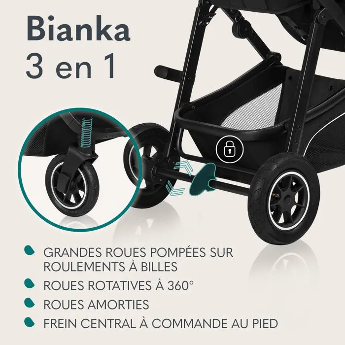 Poussette combinée 3en1 LIONELO Bianka -Jusqu'à 22Kg - Pack poussette, nacelle, siège auto, sac et accessoires - Beige-5
