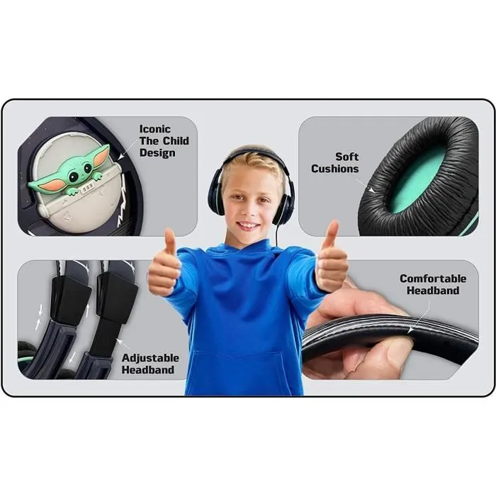Casque Star Wars Mandalorian Kidsafe - KID UNIVERS - MD-140 - 85dB - Mixte - A partir de 4 ans-2
