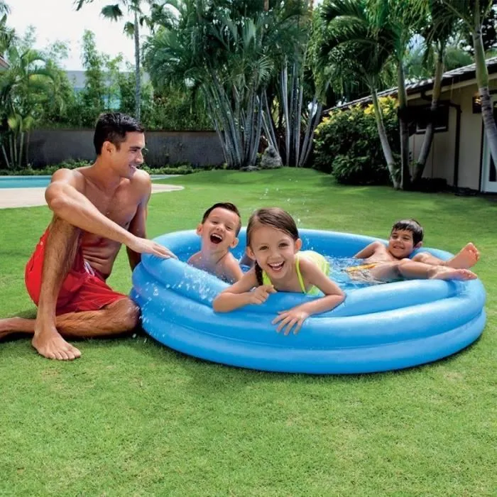 Piscinette gonflable INTEX Bleu Cristal - 147 x 33 cm - Capacité 330 litres-1