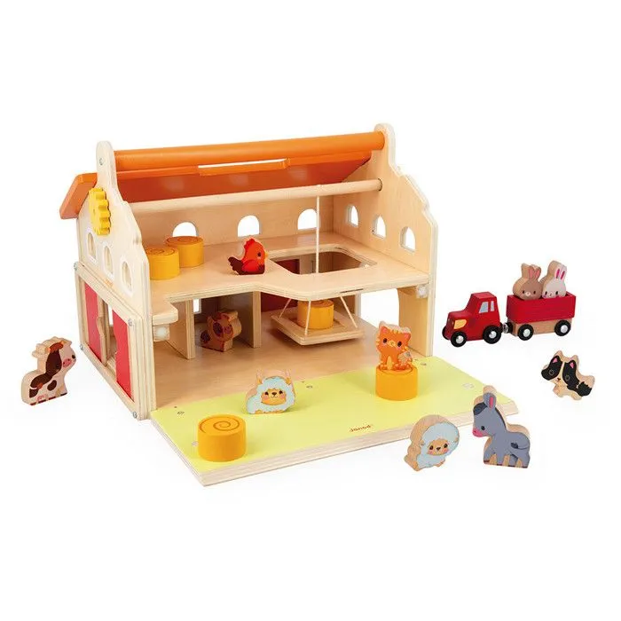 Ma Première Ferme en Bois Enfant - 16 Accessoires - Jouet d'Imitation Enfant - Jouet en Bois FSC - Dès 24 Mois-0