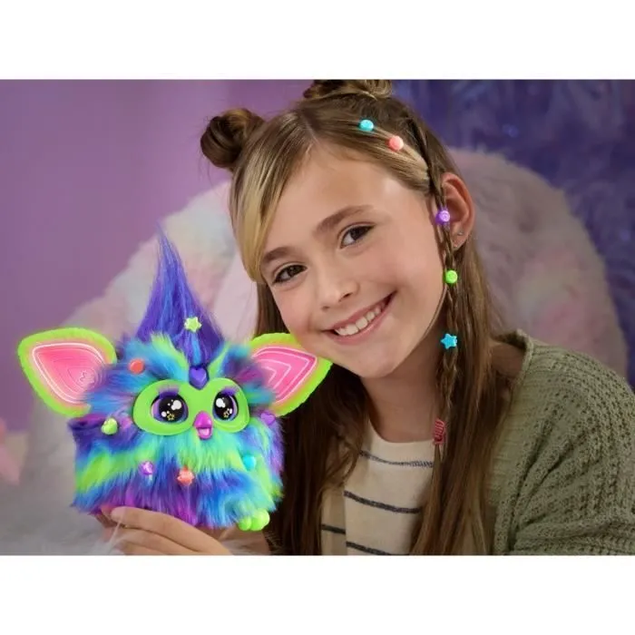 Furby Galaxie, peluche activée par la voix brille dans le noir, jouets interactifs, dès 6 ans-4