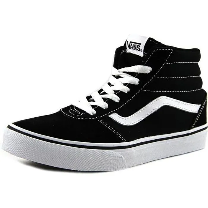 Chaussure de Basket Enfant - VANS - Ward Hi - Noir - Daim-Nubuck - Lacets-0