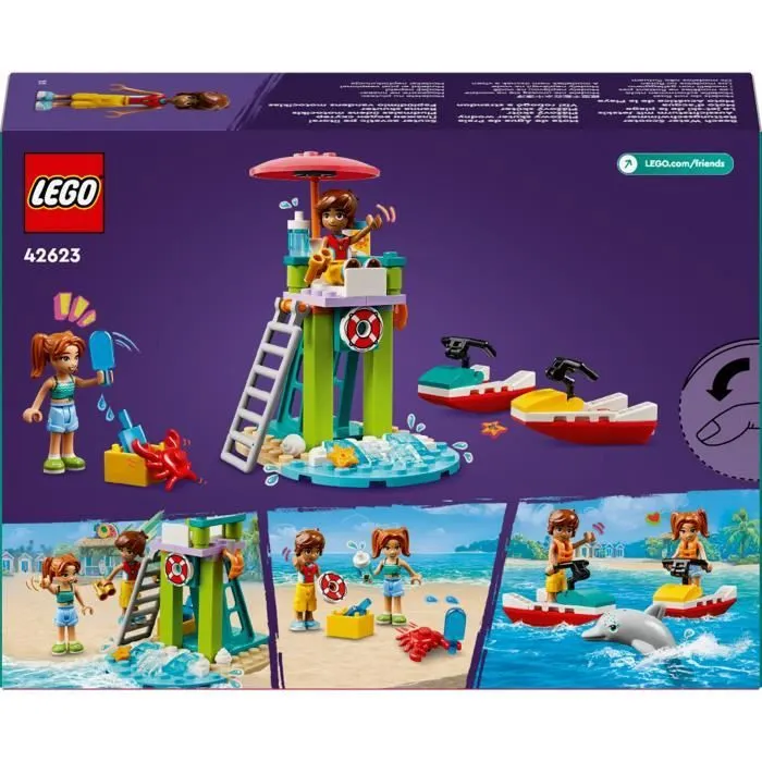 LEGO® Friends 42623 Le jet-ski de la plage - Inclut un sauveteur - Jeu éducatif enfant-4