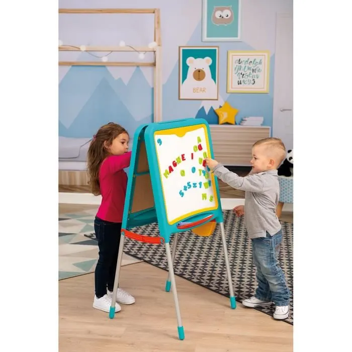 SMOBY - Tableau Tubes Ardoise Double Face 80 Accessoires Mixte-4