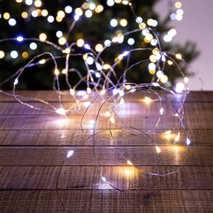 Guirlande lumineuse extérieur 100 LED blanc froid et chaud 10m Feeric lights & christmas-0