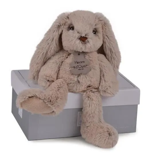 Peluche - HISTOIRE D'OURS - COPAINS CALINS - LAPIN BEIGE 25 CM - Intérieur - Bébé - Mixte-0