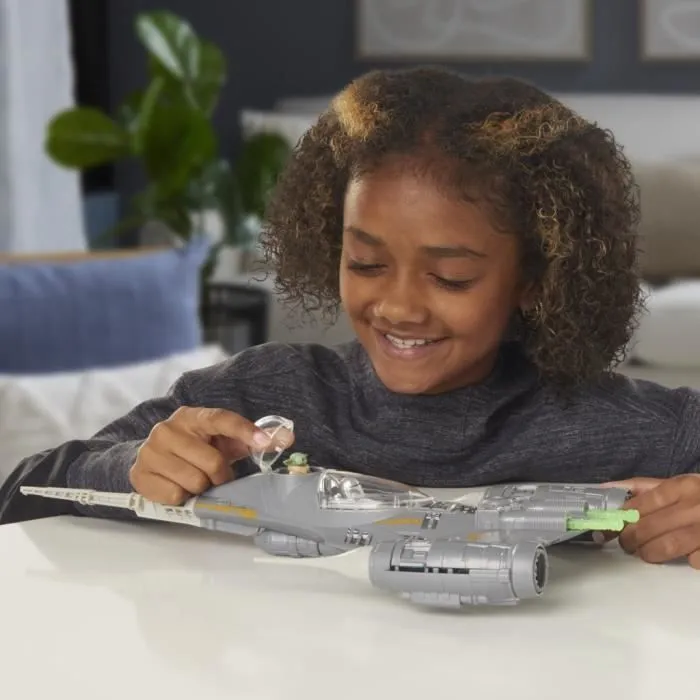 Vaisseau The Mandalorian's N-1 Starfighter, figurines Grogu et Mandalorien de 10 cm, jouet pour enfant dès 4 ans, Star Wars Epic Her-2