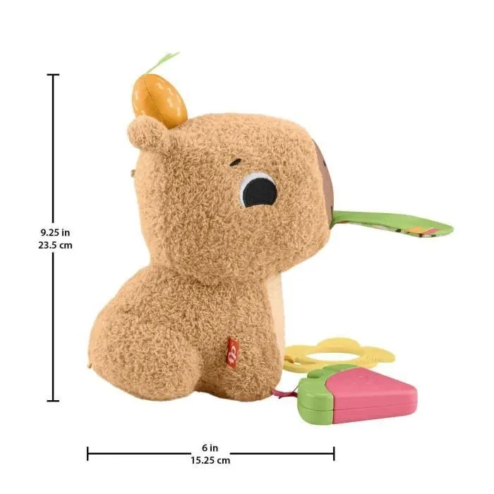 Fisher-Price-Mon Capybara Câlins-Peluche Anneau De Dentition Et Hochet - Dès 3 mois- HYR54-4