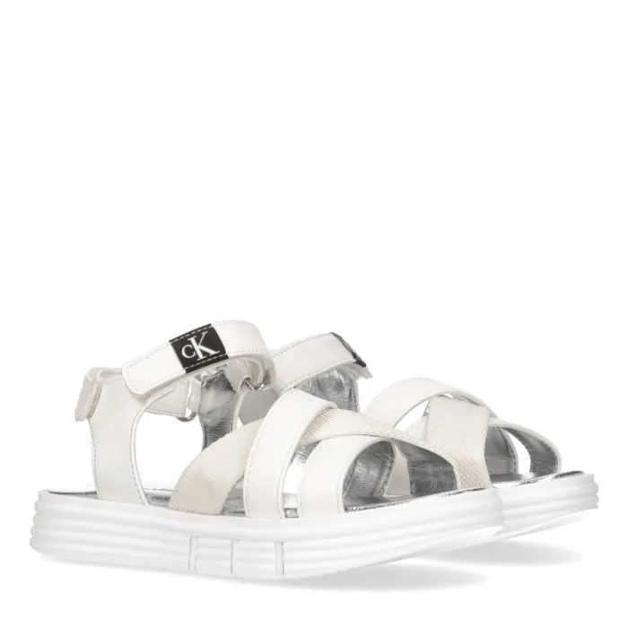 Sandales à scratch - Calvin Klein - Nero - Enfant - Fille - Plat-0