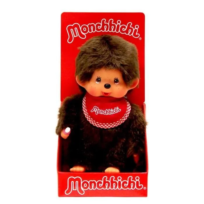 Monchhichi Garçon Bavoir Rouge 20 cm-1