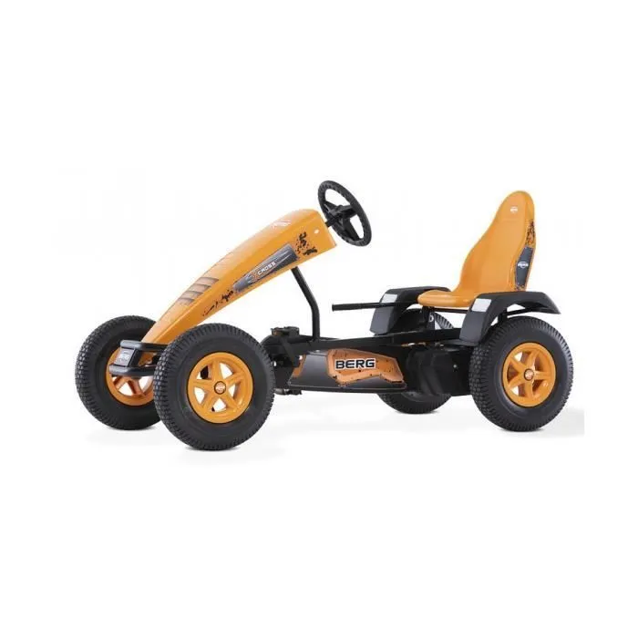 Kart à pédales électrique BERG X-Cross E-BFR - Orange et noir - Pneus à air - Pour enfants à partir de 6 ans-0