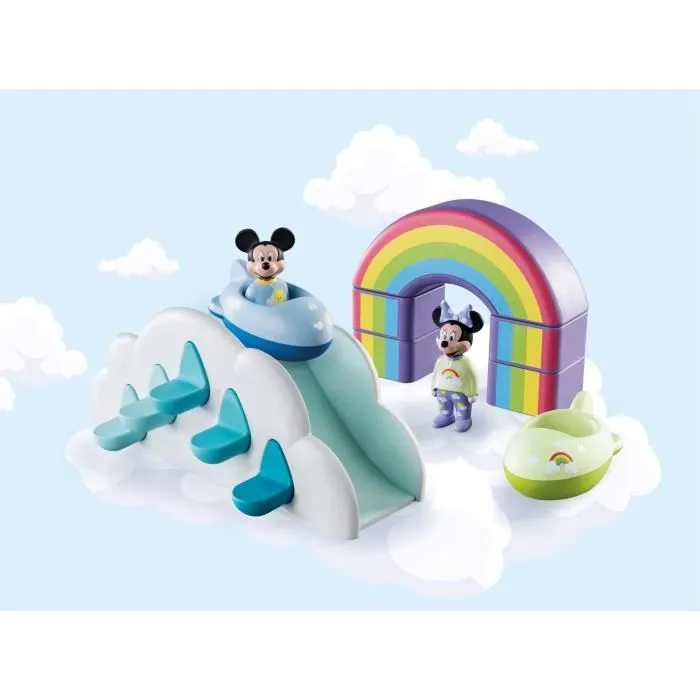 PLAYMOBIL 1.2.3 - Maison des nuages de Mickey et Minnie - Disney - 16 pièces-1
