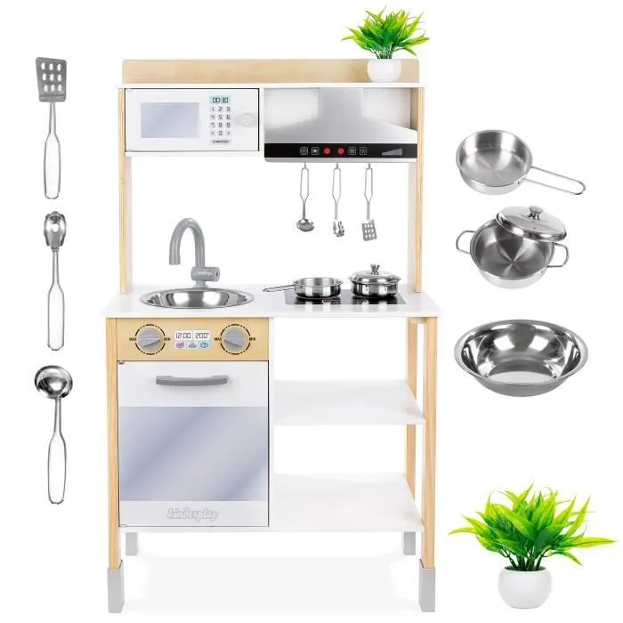 Kinderplay Cuisine Enfant, Cuisine en Bois Enfant - Cuisine en Bois pour Enfants modèles GS0061-0