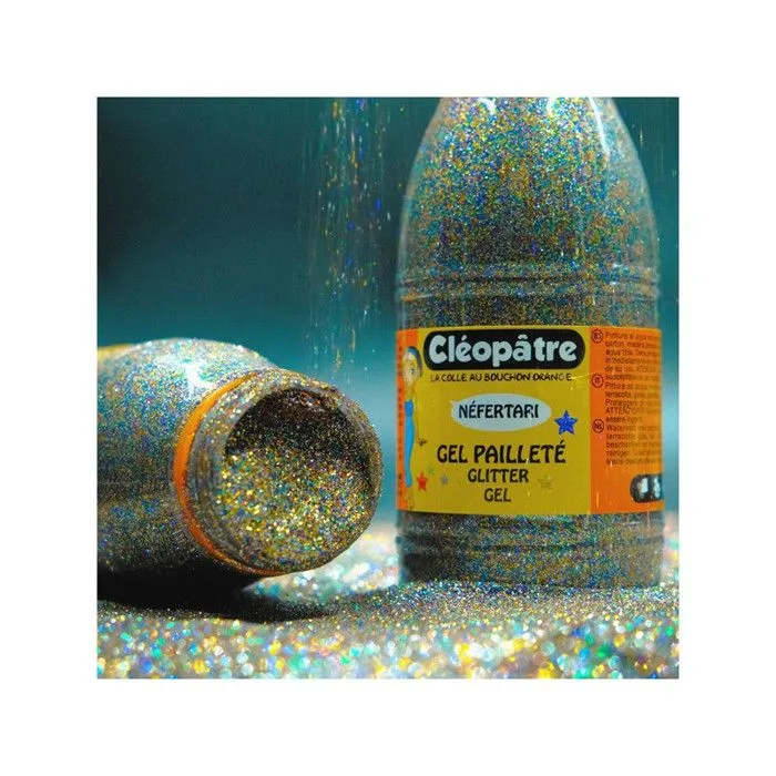 Gel Pailleté - CLEOPATRE - Multi Couleur - 250 ml - Or, Argent, Bleu, Rouge, Vert-2