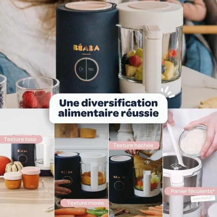 BEABA, Babycook Néo Robot Cuiseur Bébé 6 en 1, Made in France, Bleu Nuit-3