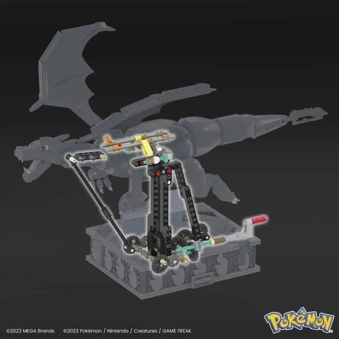 MEGA-Pokémon-Dracaufeu en Mouvement, à construire (1 663 pcs) HMW05-4