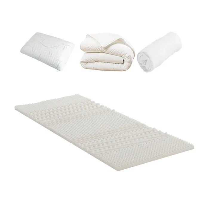 Pack Douce Nuit Surmatelas + Protège matelas + Couette + Oreiller 90x190/200 cm-0