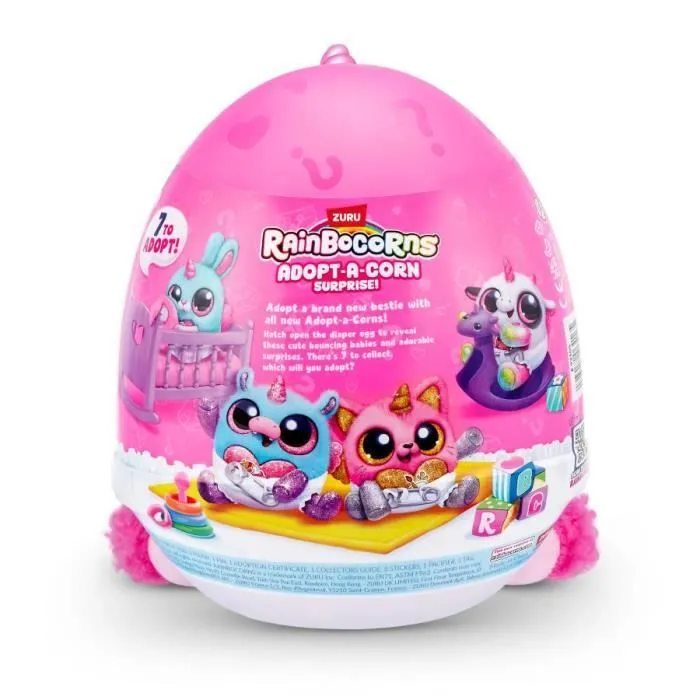 Peluche surprise - ZURU - Rainbocorns - Rose - 15 surprises - Accessoires inclus-1