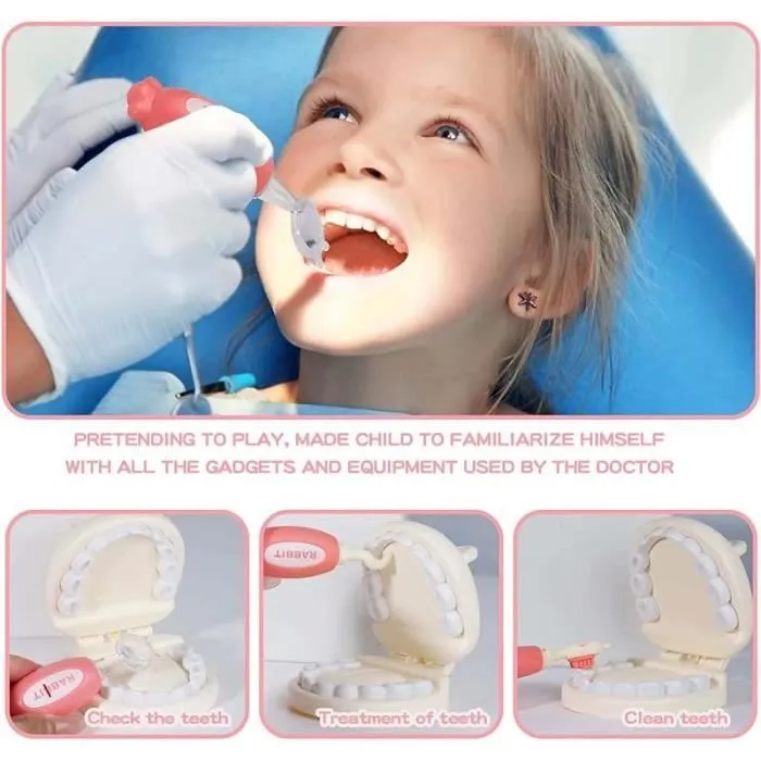 Jouet d'imitation - AMOUNE - Malette Docteur Enfant - 43 pièces - Pour Fille - Couleur PINK-2