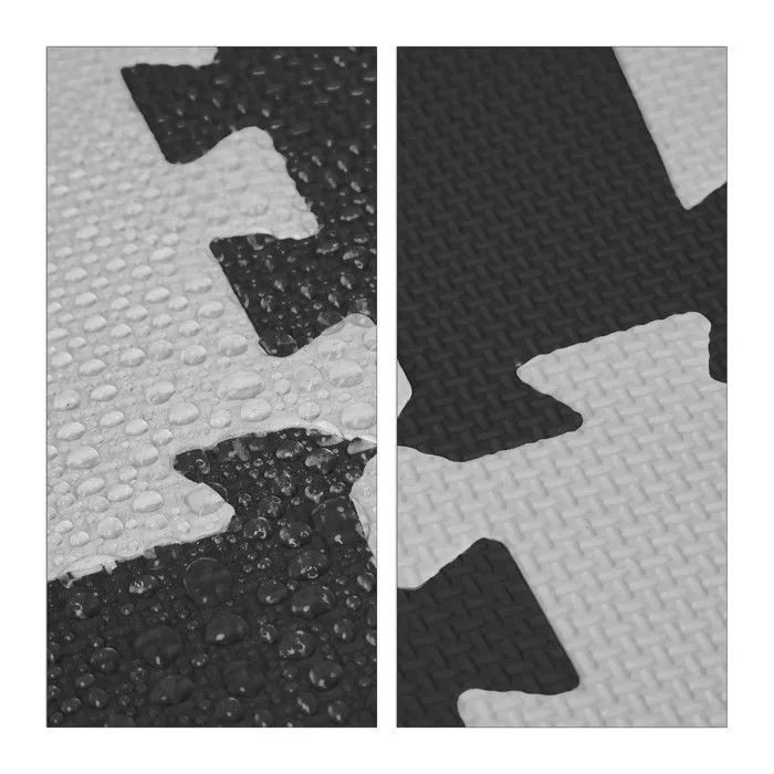 Relaxdays Tapis éducatif avec alphabet et chiffres, 60 parties, pour enfant, LxP : 172 x 172 cm,  mousse, blanc/gris-5