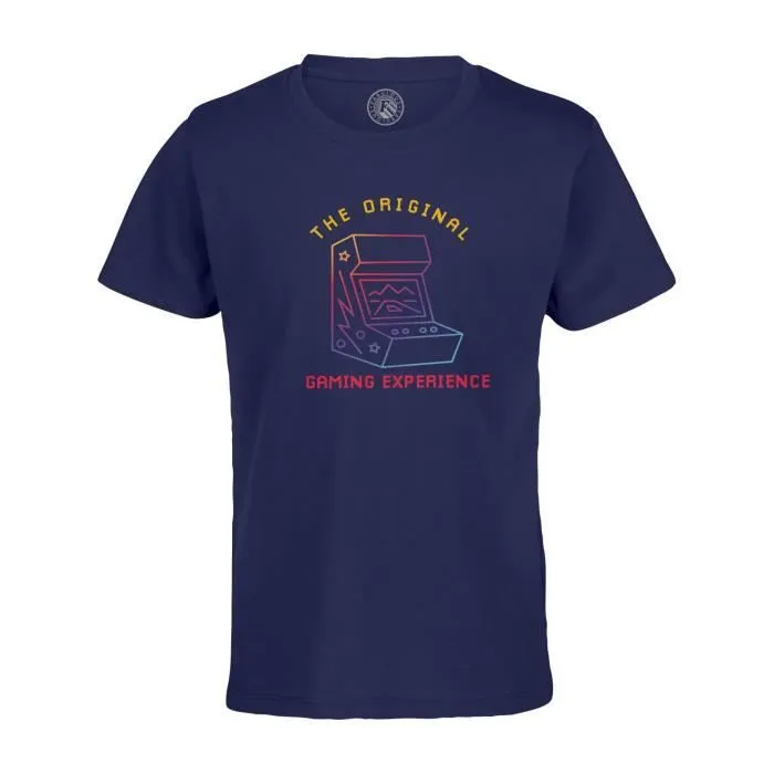 T-shirt Enfant Bleu The Original Gaming Experience Arcade Jeux Video Game Retro Gaming-0