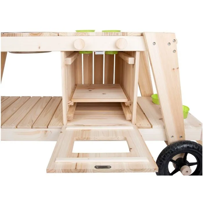 Cuisine plein air extérieure pour enfant en bois 104 x 59 x 54 cm-4