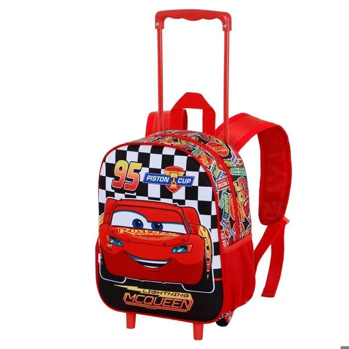 Sac à dos 3D à Roulettes Petit - Disney Cars 3 Racer - Rouge - Taille Unique-0