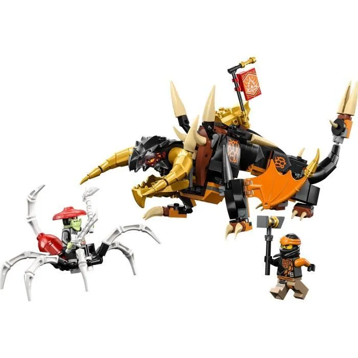 LEGO® NINJAGO 71782 Le Dragon de Terre de Cole – Évolution, Jouet avec 2 Minifigurines-1