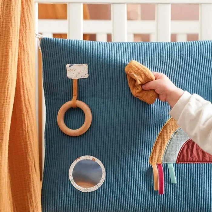 Mur d'activités pour bébé Bleu 50x35 cm-1