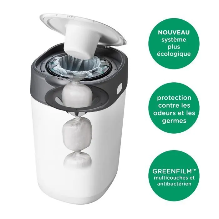 TOMMEE TIPPEE Poubelle à Couches Twist & Click, Starter Pack, Protection Anti-Odeur Et Anti-Germe Garantie, Lot de 12-2