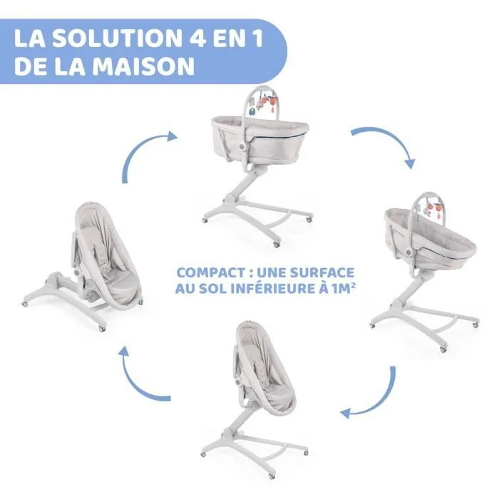 CHICCO Transat berceau 4 en 1 - Baby Hug - Glacial-2