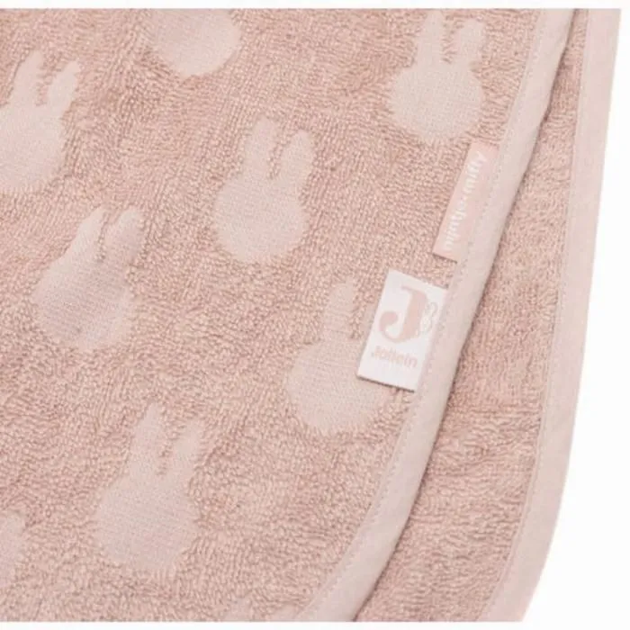 Poncho de bain coton éponge Jollein - Miffy Jacquard Rose Sauvage - 65x62 cm - Bébé-3