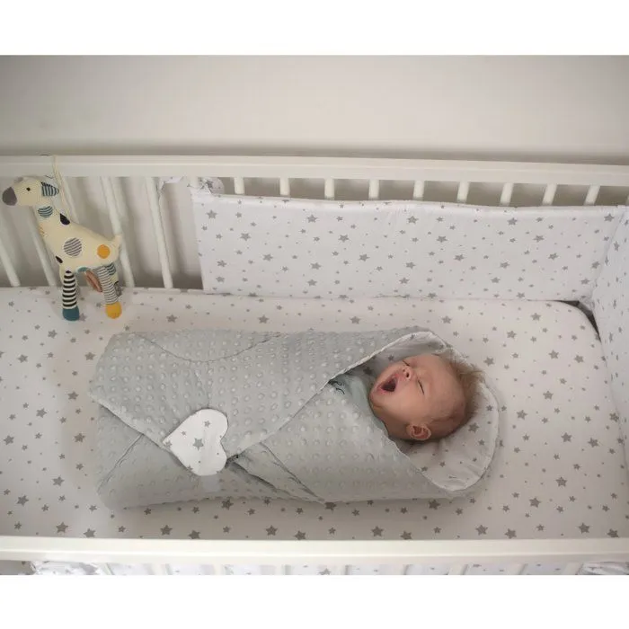 Tour de lit universel et réversible - STELLA Gris - Pour lit bébé de 60x120 ou 70x140 cm-3