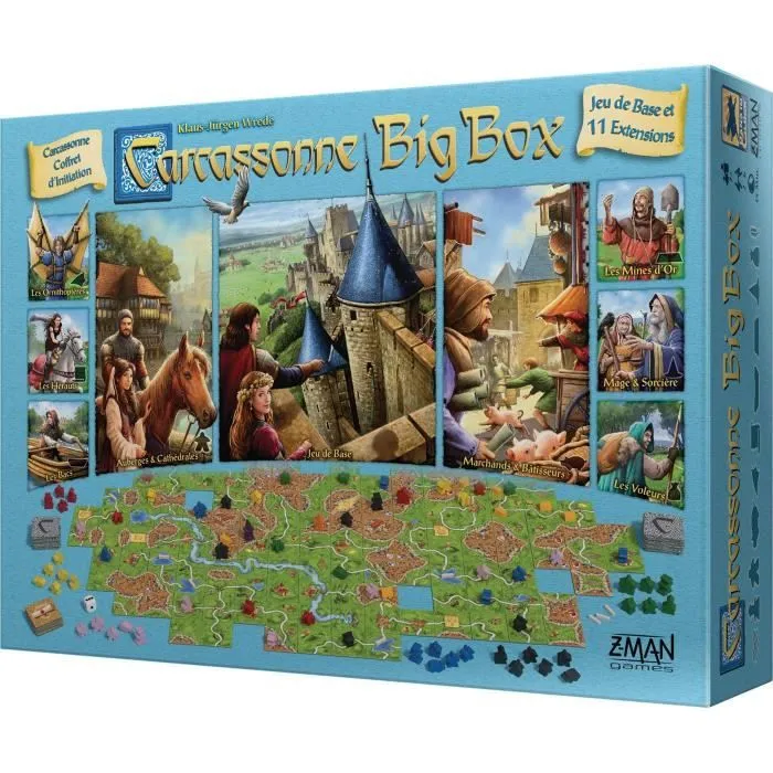 Jeu de société - Carcassonne : Big Box - Asmodee - 11 extensions combinables-1