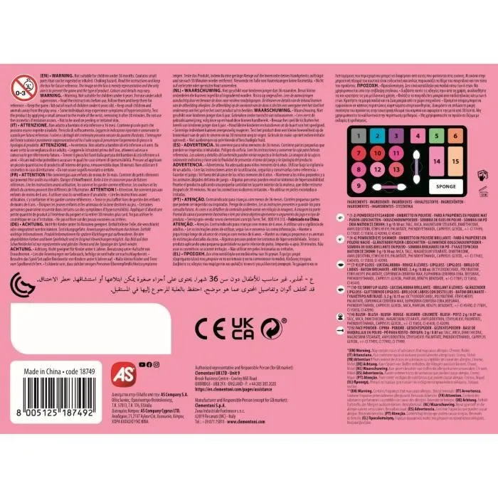 Palette de maquillage Be a Rocker - CLEMENTONI - Crazy Chic - Gloss, fards à paupières et blush-4