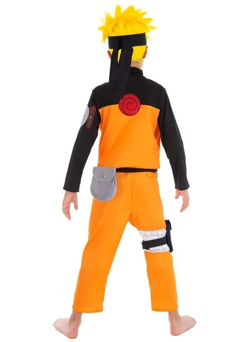 DÉGUISEMENT NARUTO GARÇON 9/10 ANS Orange, Cuivre, Mandarine-0