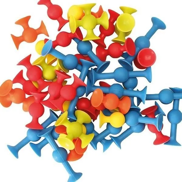 Jeu de Construction - Fat Brain Toys - MINI-SQUIGZ - 75 pièces - 5 formes - Silicone-1