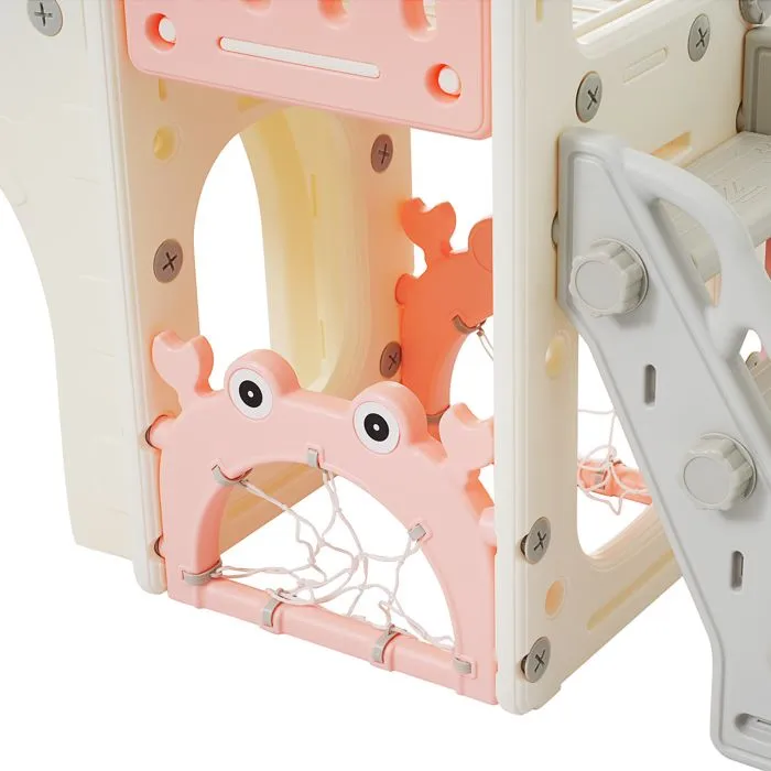 Aire de jeux pour enfants - Créatures marines - 8 en 1 - Toboggan - Tunnel - Télescope-4
