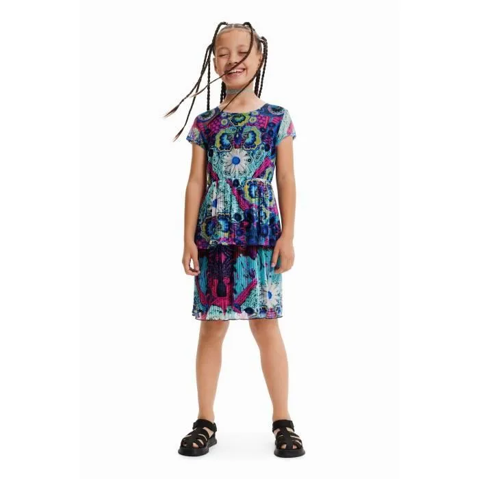 Robe fille Desigual Caleido - bleu-0