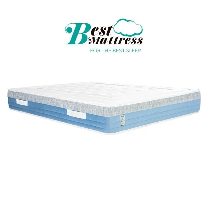 Matelas 140x200 cm, BestRoyal, 27cm, ressorts ensachés, mousse mémoire de forme, indépendance du couchage-2