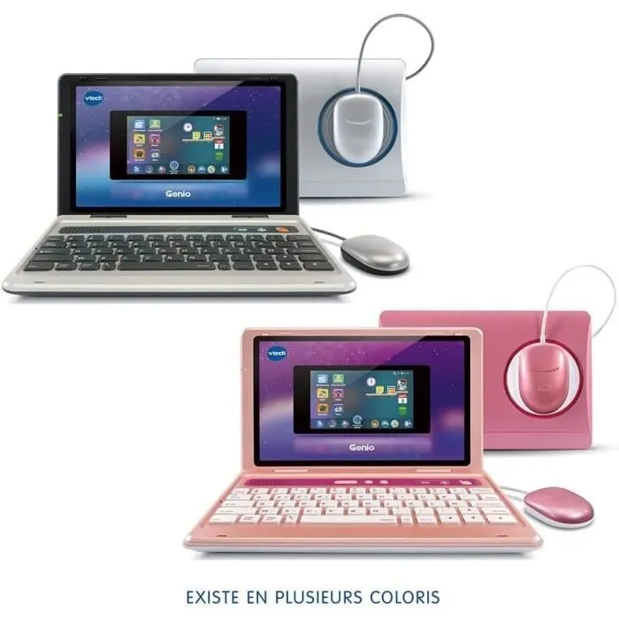 Ordinateur pour enfant VTECH Genio - Clavier AZERTY, souris, écran 5’’, mémoire 8GB - Rose-6