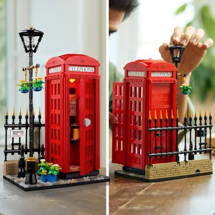 LEGO® Ideas 21347 Cabine Téléphonique Londonienne Décoration Maison pour les Anglophiles-2