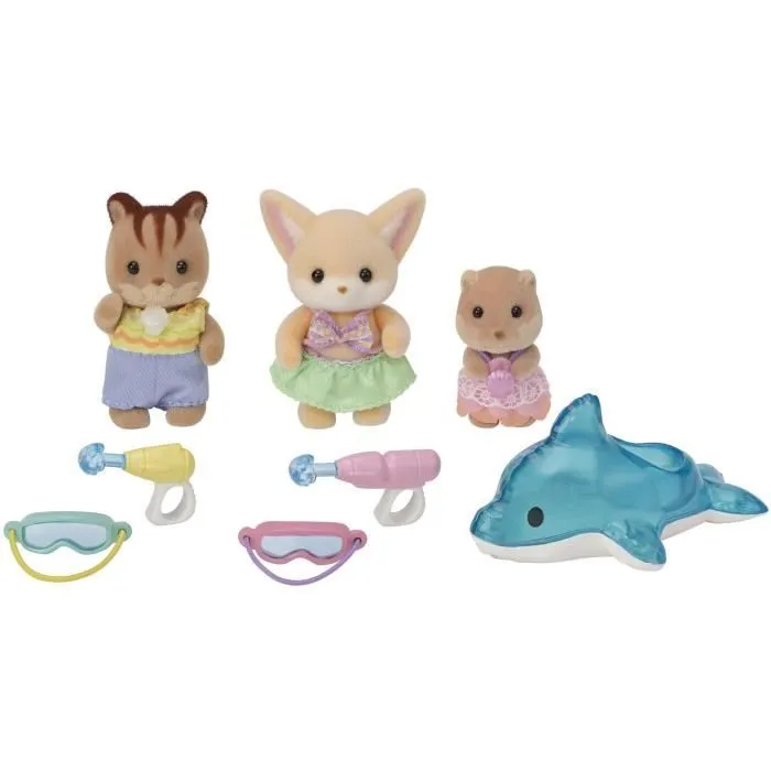 SYLVANIAN FAMILIES 5749 - Le trio des bébés à la piscine-3
