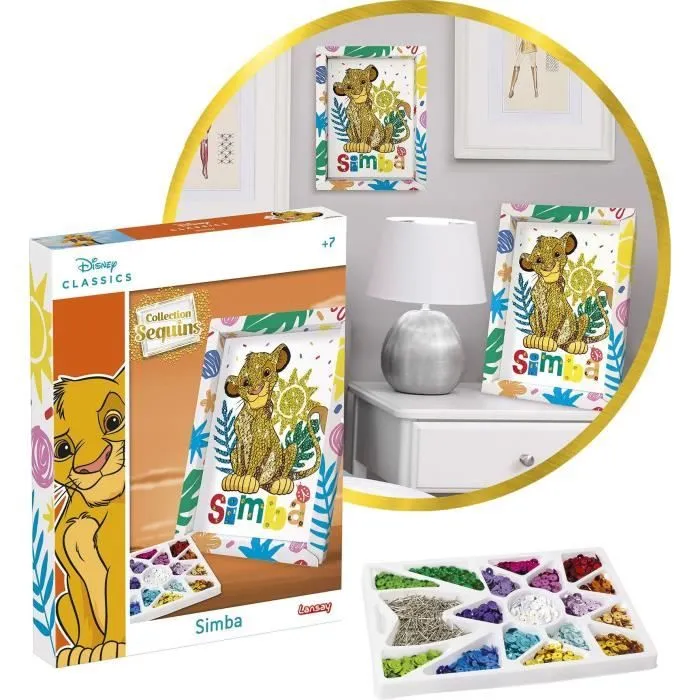 Jeu de création - LANSAY - Collection sequins - SIMBA LE ROI LION - Dès 7 ans-5