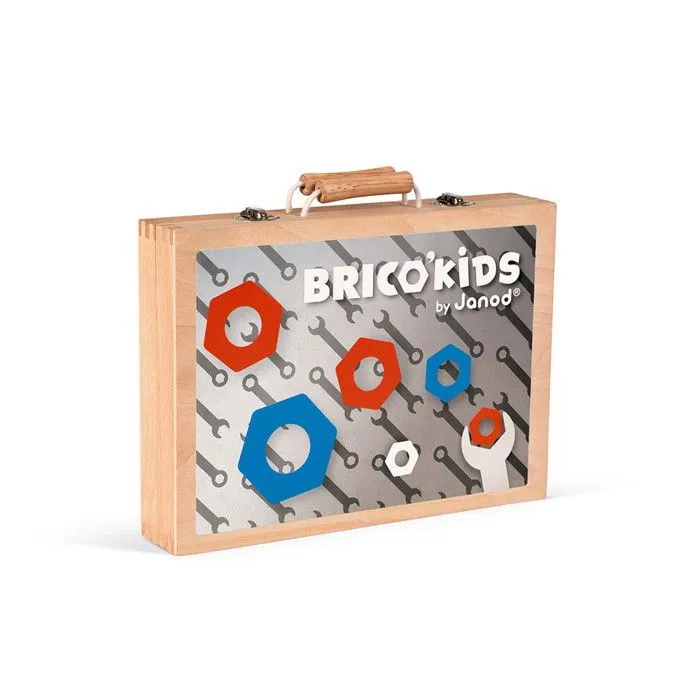 Boite à outils Brico'Kids - JANOD - Dès 3 ans - Bois hévéa-4