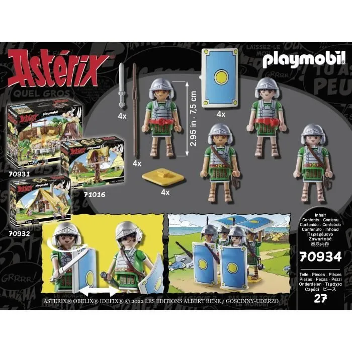 PLAYMOBIL 70934 Les légionnaires romains, Astérix, 27 pièces, Dès 5 ans-4