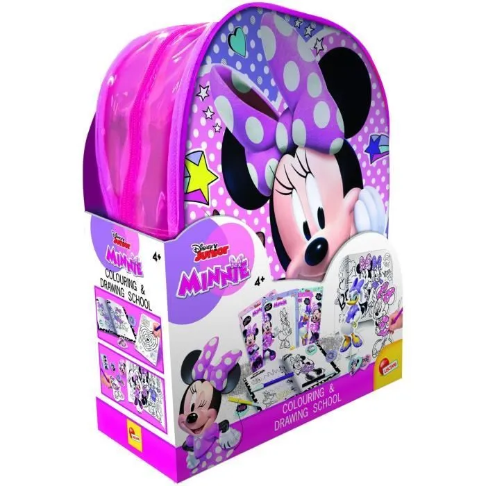 Sac à dos école de dessin et de coloriage - LISCIANIGIOCHI - MINNIE - Pages de Coloriage, Matériel Créatif-0
