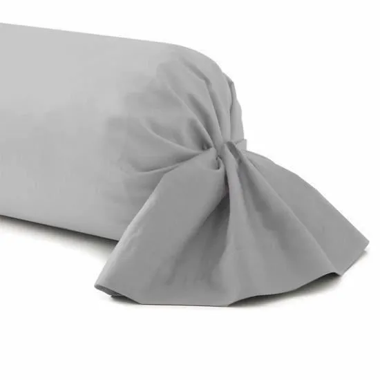 Taie traversin 45x185 HAUTE QUALITE - 100 % Coton - GRIS CLAIR - TCP-0